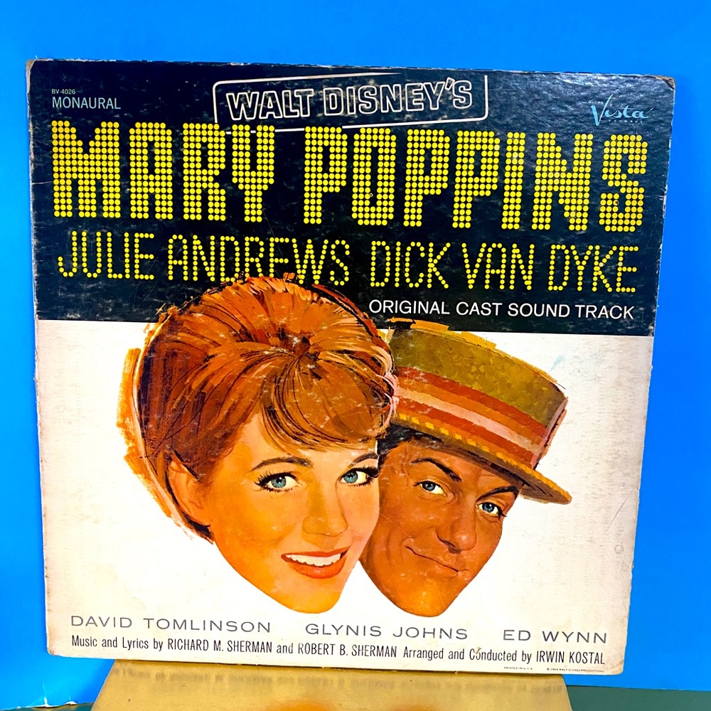 Walt Disney’s Mary Poppins Original Cast Soundtrack Vista Vinyl Record 1964 12”